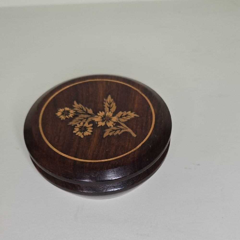 Vintage Wooden Lacquered Trinket Box